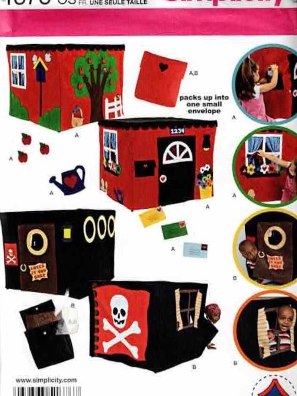 NINE PATTERNS FOR CHILDREN'S CRAFTS - STUFFED ANIMALS, PLAY HOUSES, RUGS, MORE
